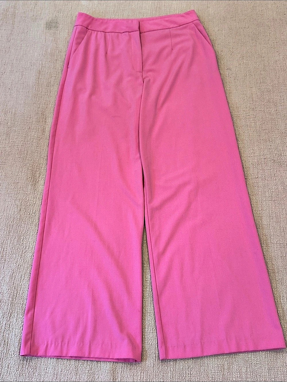 W33L30 7/8” high rise Wide Leg Pants in Pink Size 12